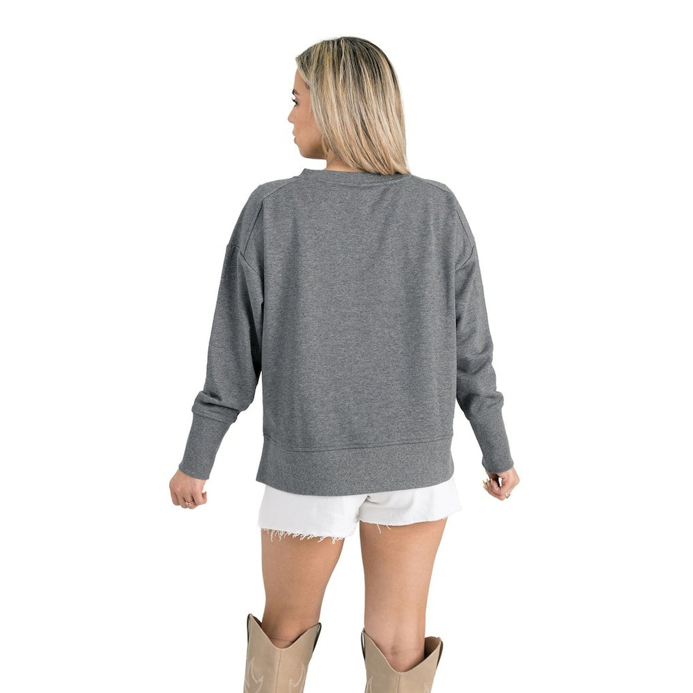 San Francisco 49ers Gameday Couture Women's French Terry V-Neck Pullover Sweatshirt | NFL Hot