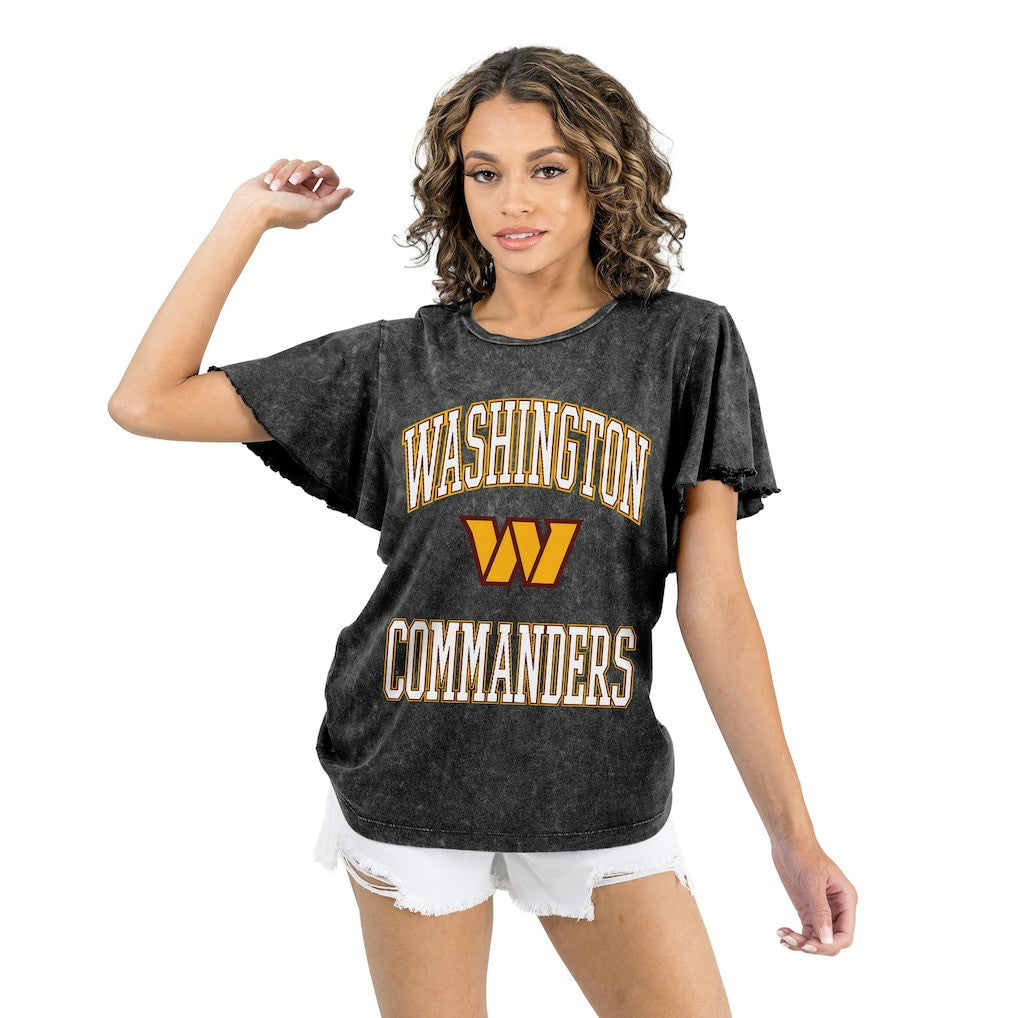 Washington Commanders Gameday Couture Women's Relaxed Flutter Sleeve T-Shirt | NFL New