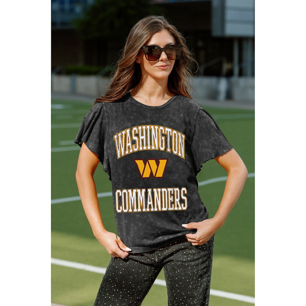 Washington Commanders Gameday Couture Women's Relaxed Flutter Sleeve T-Shirt | NFL New