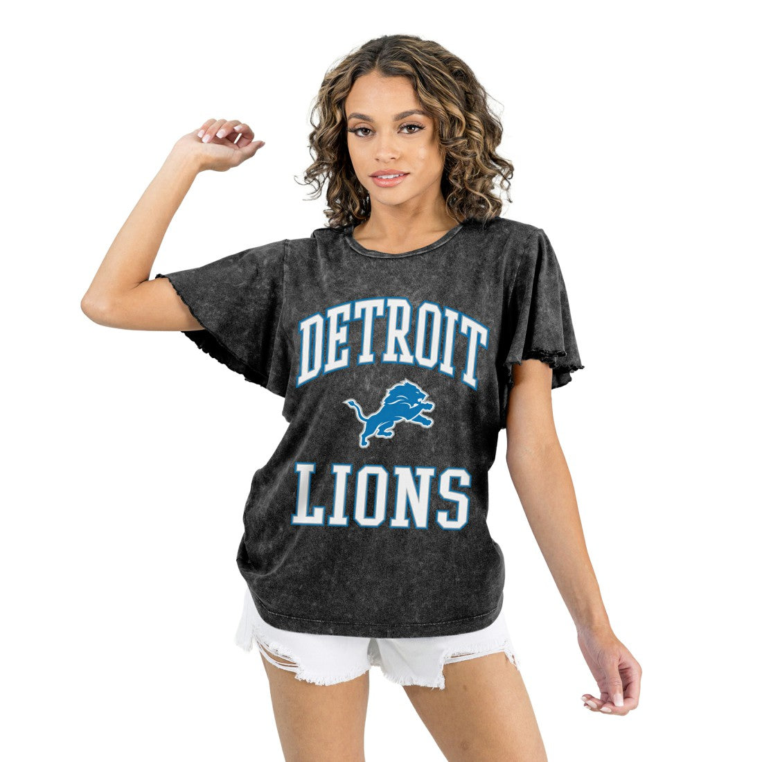 Detroit Lions Gameday Couture Women's Relaxed Flutter Sleeve T-Shirt | NFL Hot