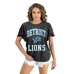 Detroit Lions Gameday Couture Women's Relaxed Flutter Sleeve T-Shirt | NFL Hot