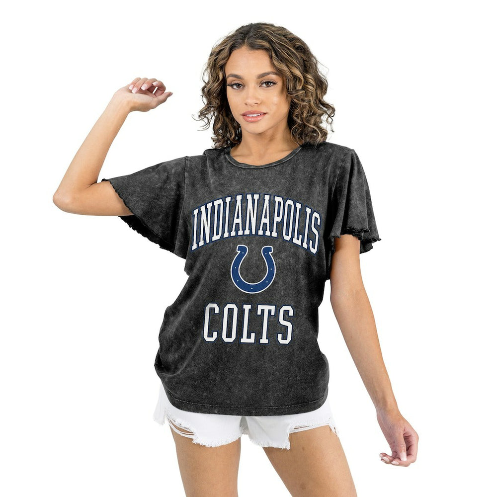 Indianapolis Colts Gameday Couture Women's Relaxed Flutter Sleeve T-Shirt | NFL Discount