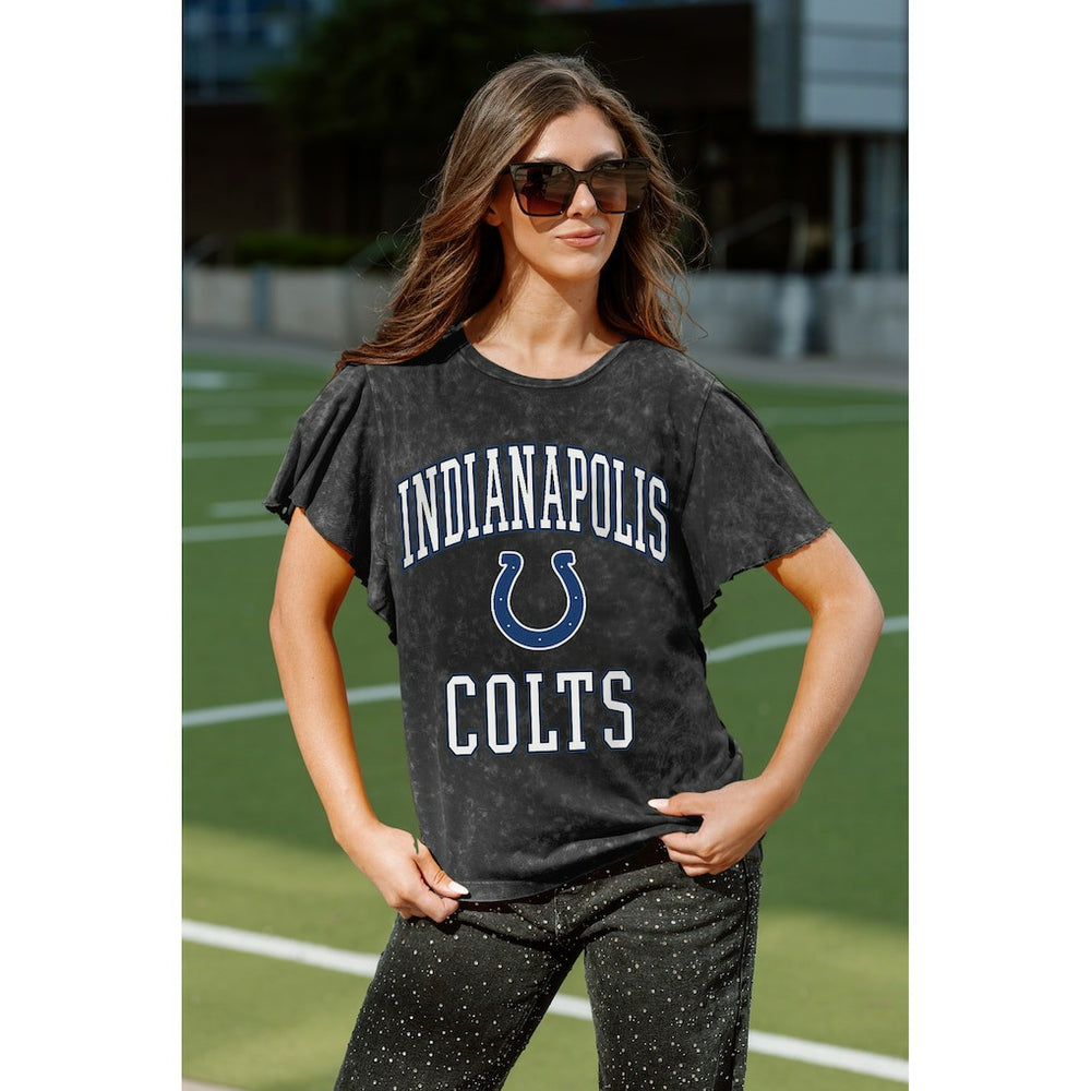 Indianapolis Colts Gameday Couture Women's Relaxed Flutter Sleeve T-Shirt | NFL Discount