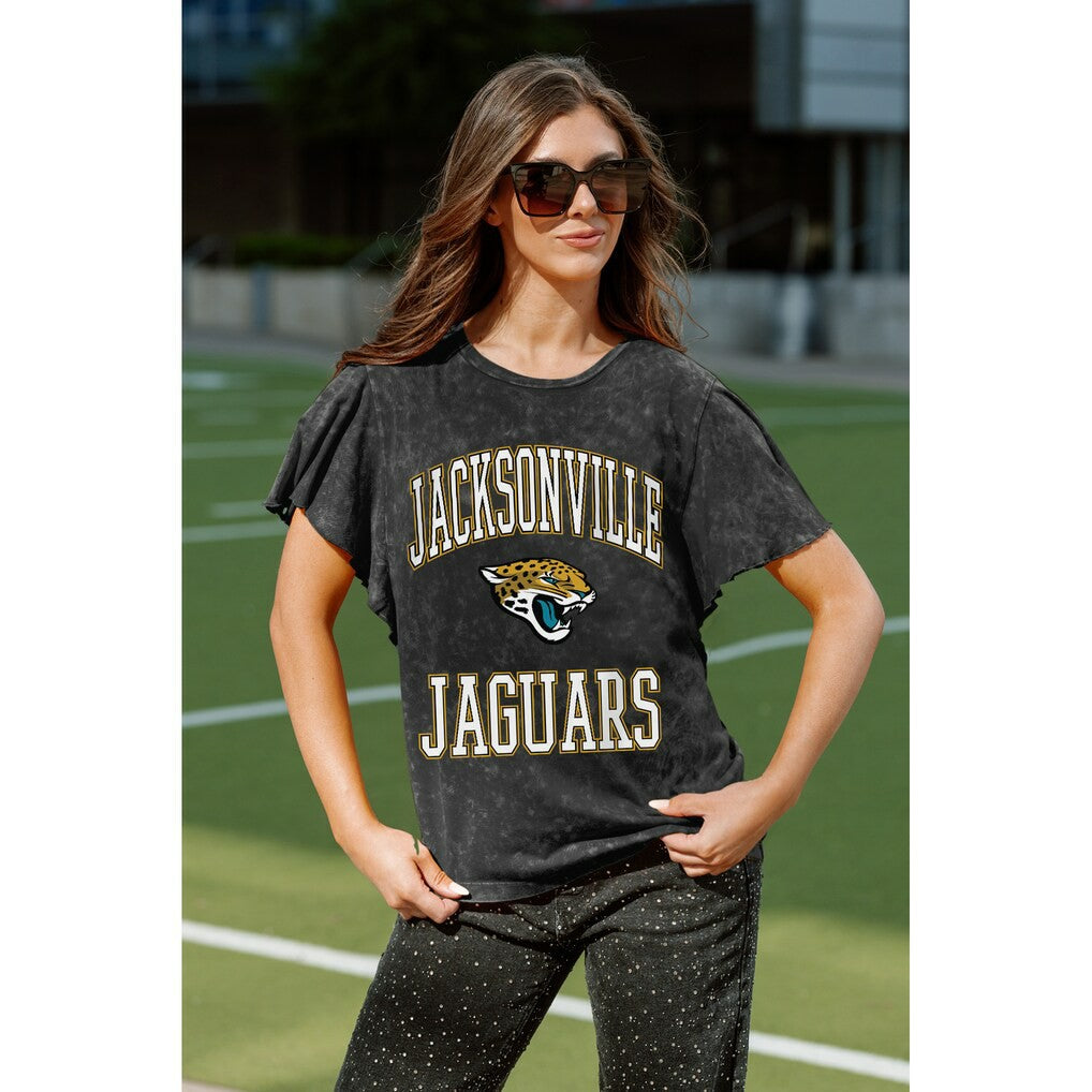 Jacksonville Jaguars Gameday Couture Women's Relaxed Flutter Sleeve T-Shirt | NFL US