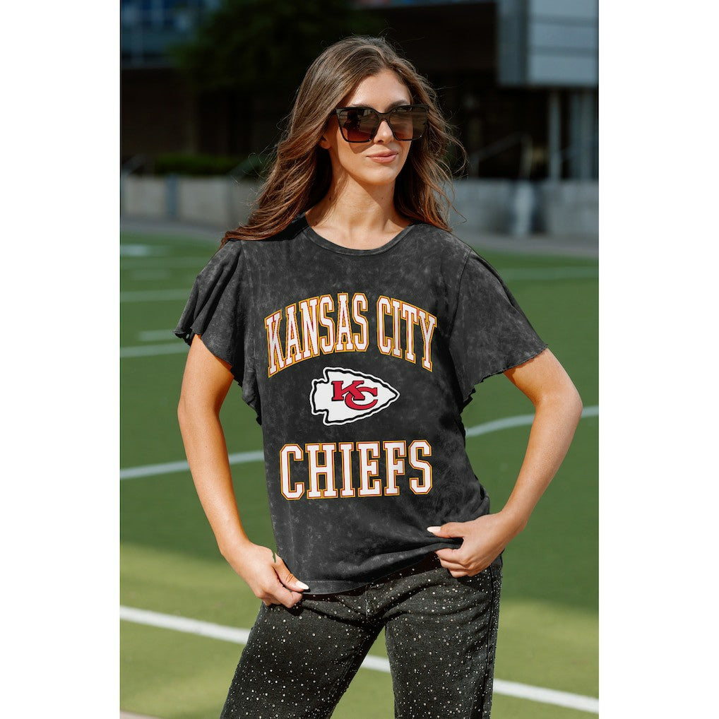Kansas City Chiefs Gameday Couture Women's Relaxed Flutter Sleeve T-Shirt | NFL US