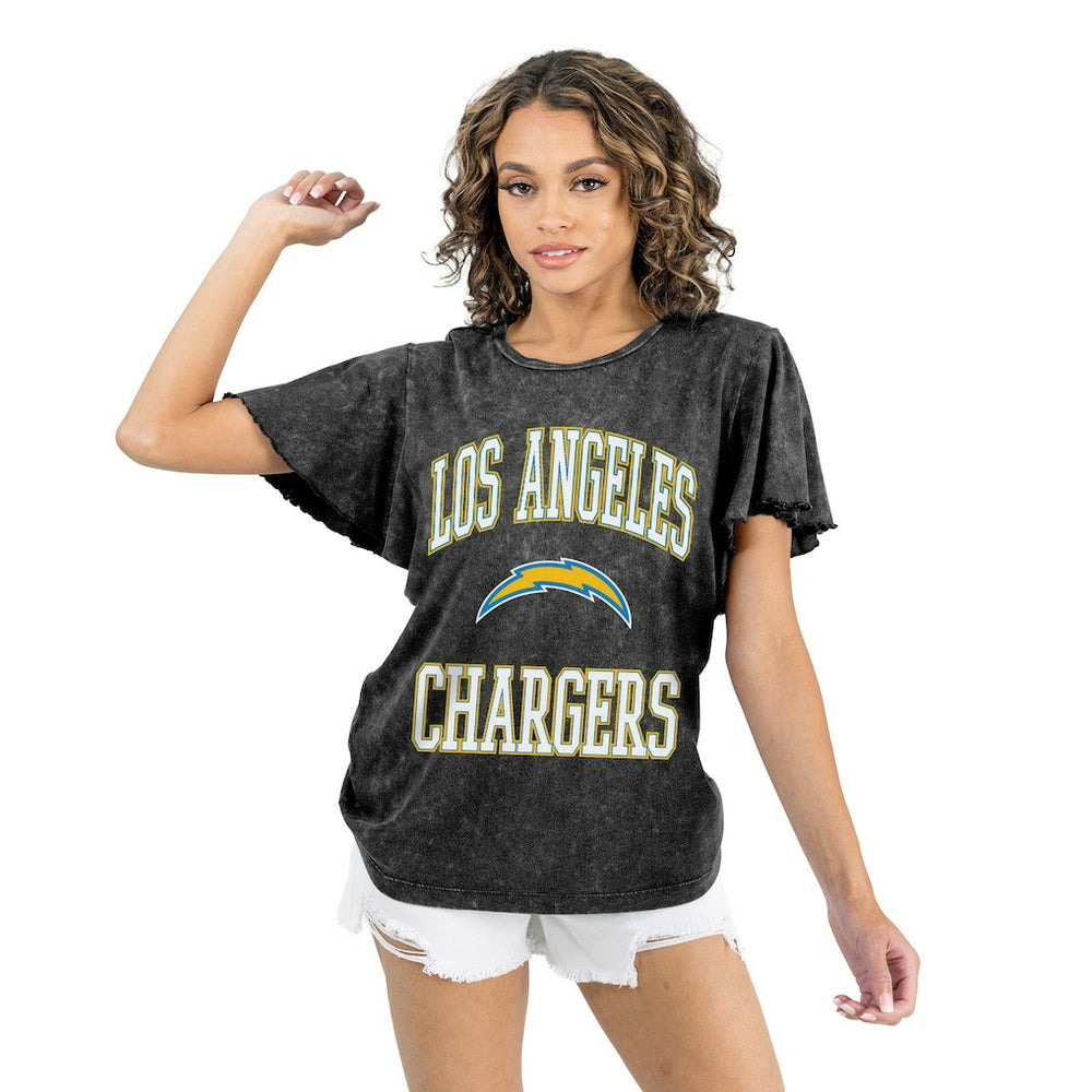 Los Angeles Chargers Gameday Couture Women's Relaxed Flutter Sleeve T-Shirt | NFL Hot