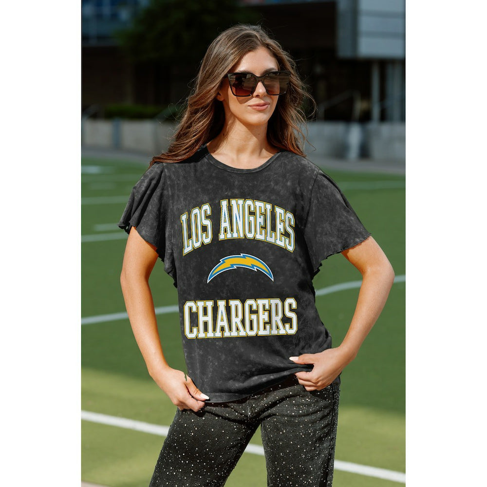 Los Angeles Chargers Gameday Couture Women's Relaxed Flutter Sleeve T-Shirt | NFL Hot
