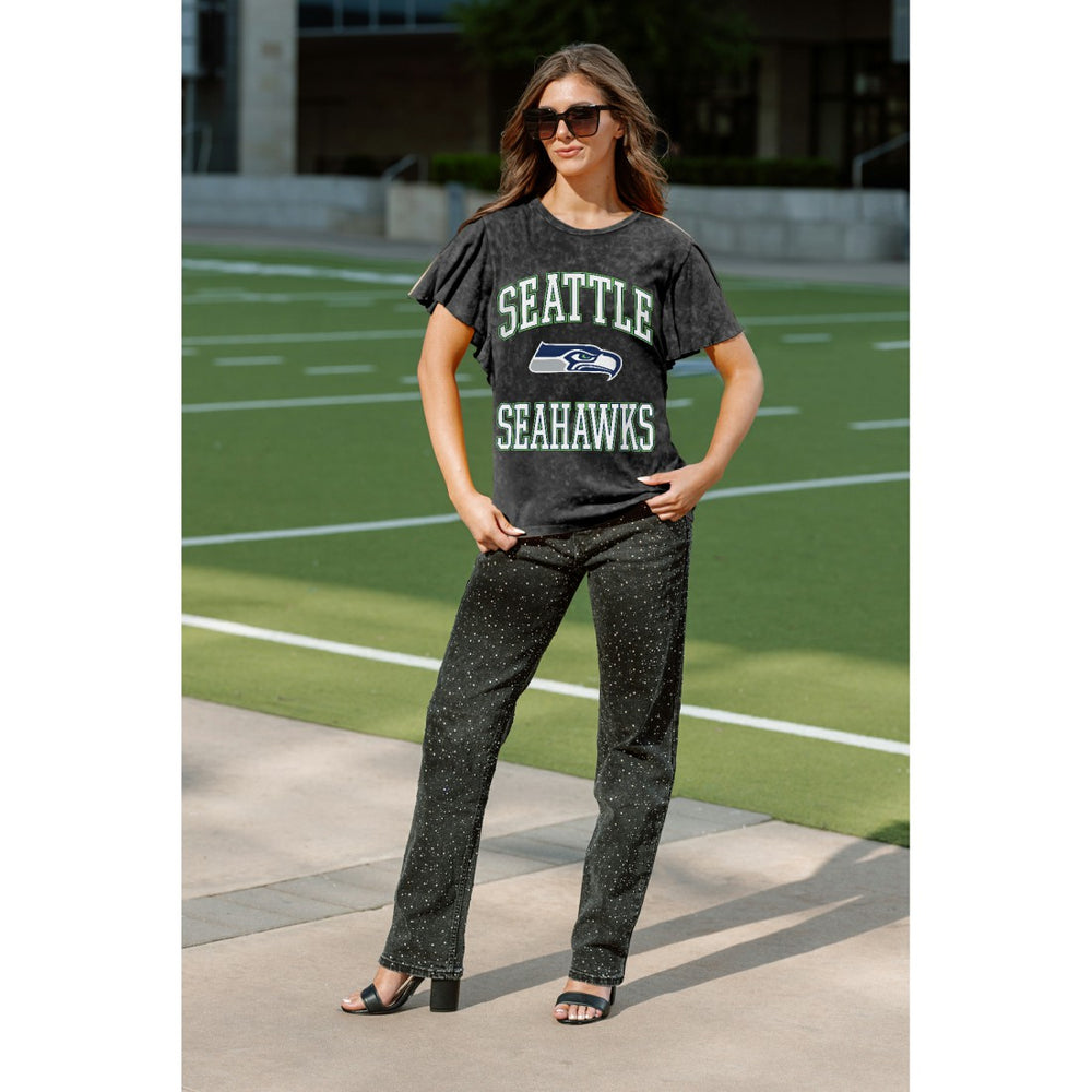 Seattle Seahawks Gameday Couture Women's Relaxed Flutter Sleeve T-Shirt | NFL Online