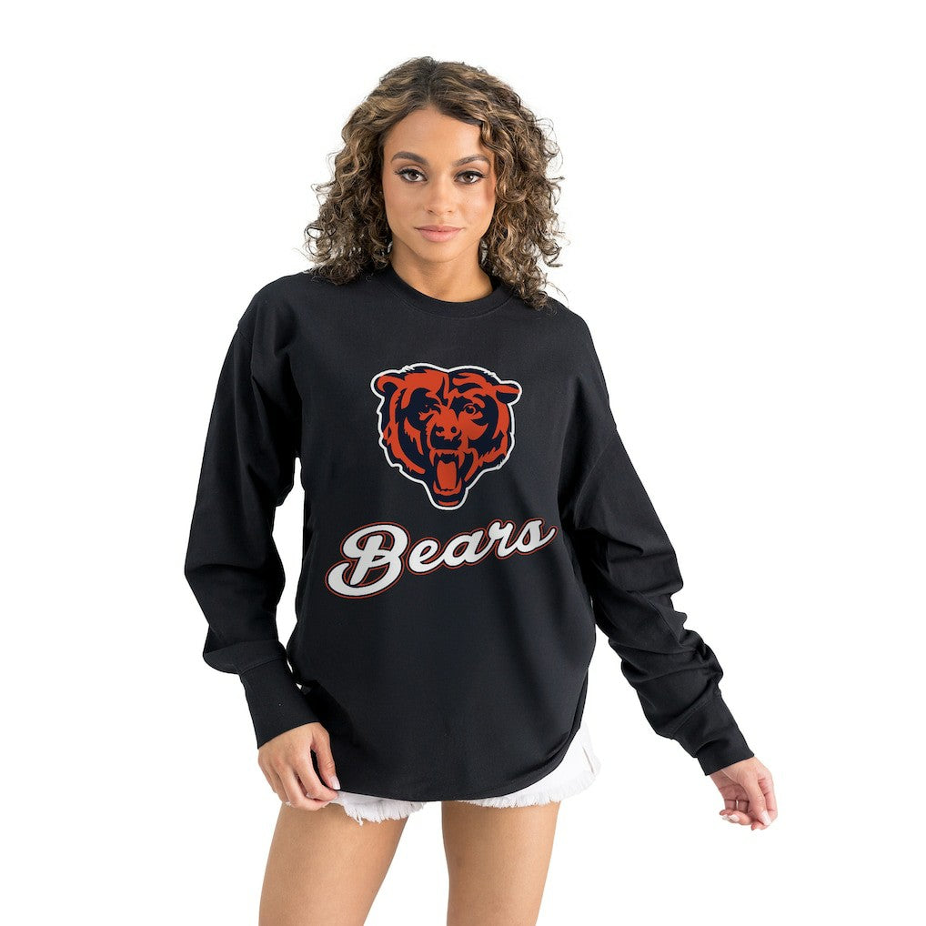 Chicago Bears Gameday Couture Women's Oversized Long Sleeve T-Shirt | NFL Hot