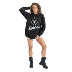 Las Vegas Raiders Gameday Couture Women's Oversized Long Sleeve T-Shirt | NFL Outlet