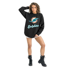 Miami Dolphins Gameday Couture Women's Oversized Long Sleeve T-Shirt | NFL Near me