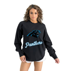 Carolina Panthers Gameday Couture Women's Oversized Long Sleeve T-Shirt | NFL Sale