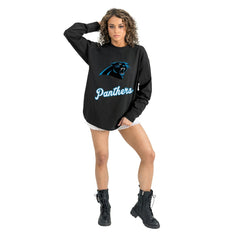 Carolina Panthers Gameday Couture Women's Oversized Long Sleeve T-Shirt | NFL Sale