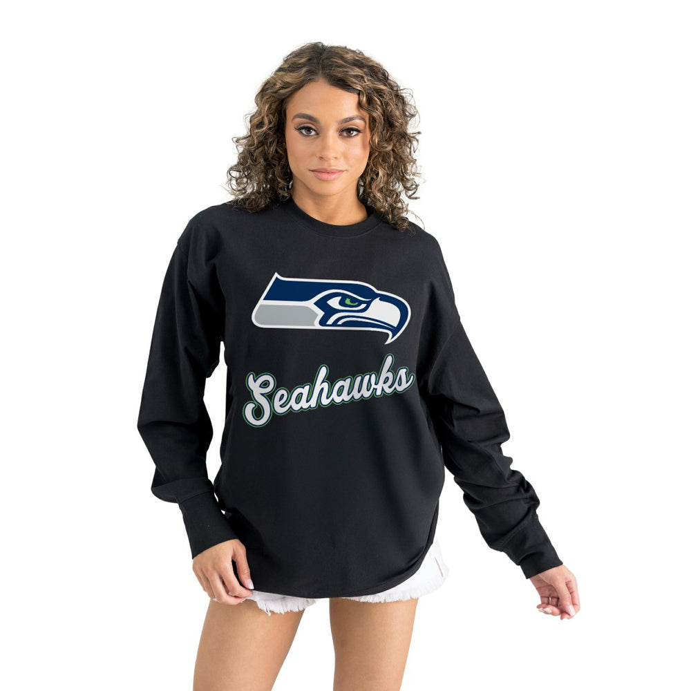 Seattle Seahawks Gameday Couture Women's Oversized Long Sleeve T-Shirt | NFL Online