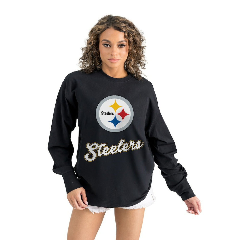 Pittsburgh Steelers Gameday Couture Women's Oversized Long Sleeve T-Shirt | NFL Online