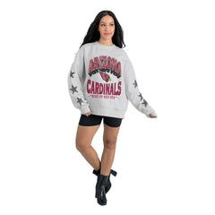 Arizona Cardinals Gameday Couture Women's Resilience Relaxed Rhinestone Pullover Sweatshirt | NFL Near me
