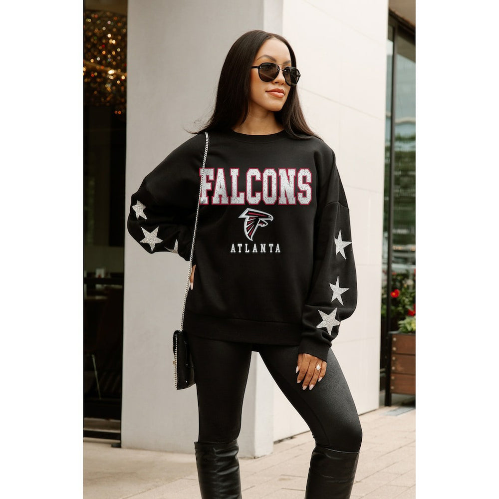 Atlanta Falcons Gameday Couture Women's Velocity Relaxed Rhinestone Pullover Sweatshirt | NFL US