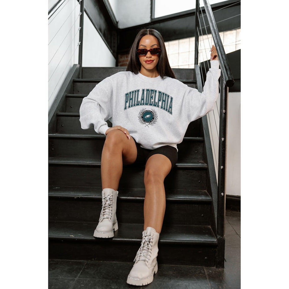 Philadelphia Eagles Gameday Couture Women's Traditional Logo Oversized Premium Fleece Pullover Sweatshirt | NFL Near me