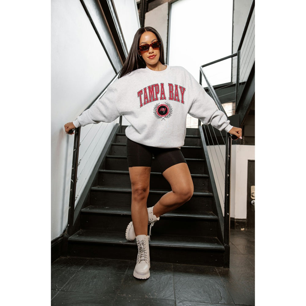 Tampa Bay Buccaneers Gameday Couture Women's Traditional Logo Oversized Premium Fleece Pullover Sweatshirt | NFL Near me