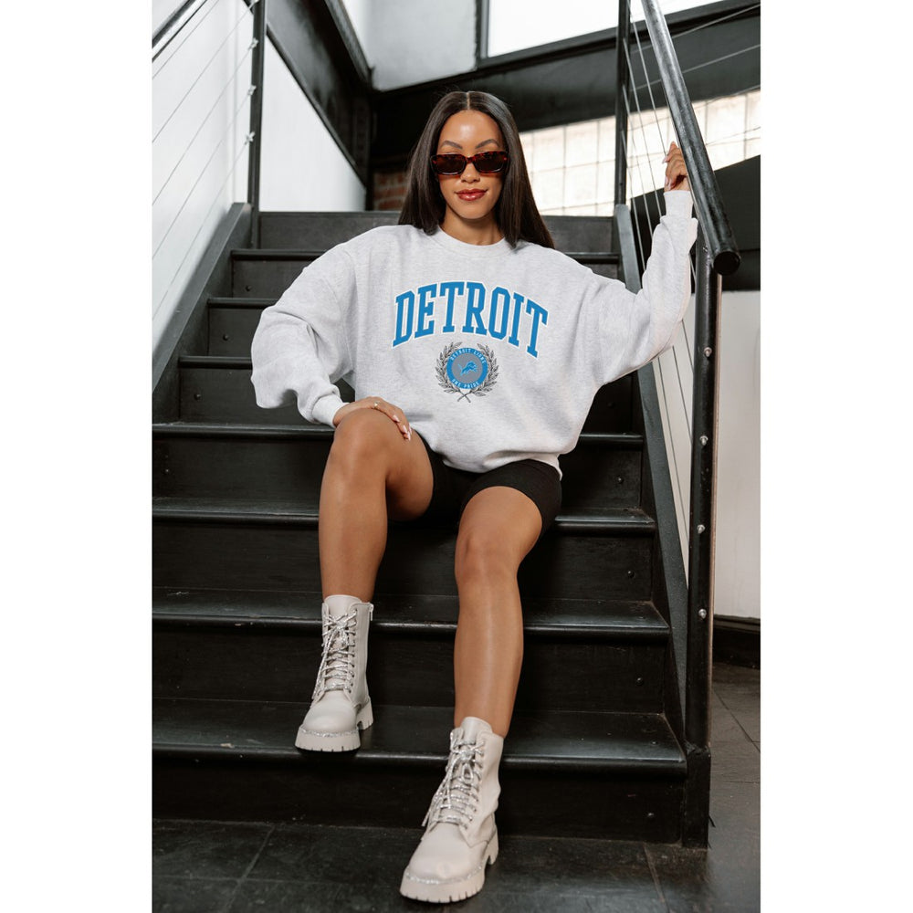 Detroit Lions Gameday Couture Women's Traditional Logo Oversized Premium Fleece Pullover Sweatshirt | NFL Online