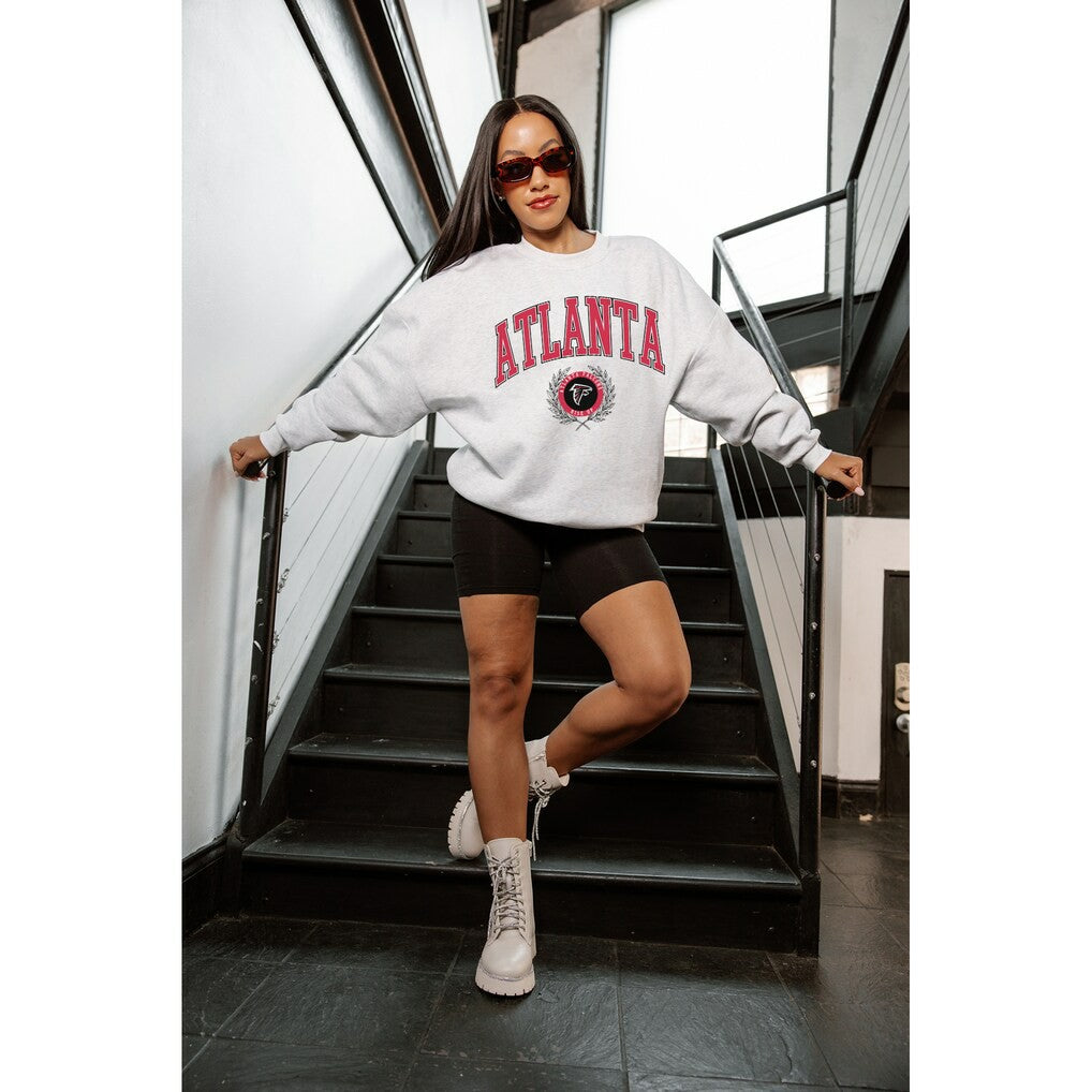 Atlanta Falcons Gameday Couture Women's Traditional Logo Oversized Premium Fleece Pullover Sweatshirt | NFL Sale