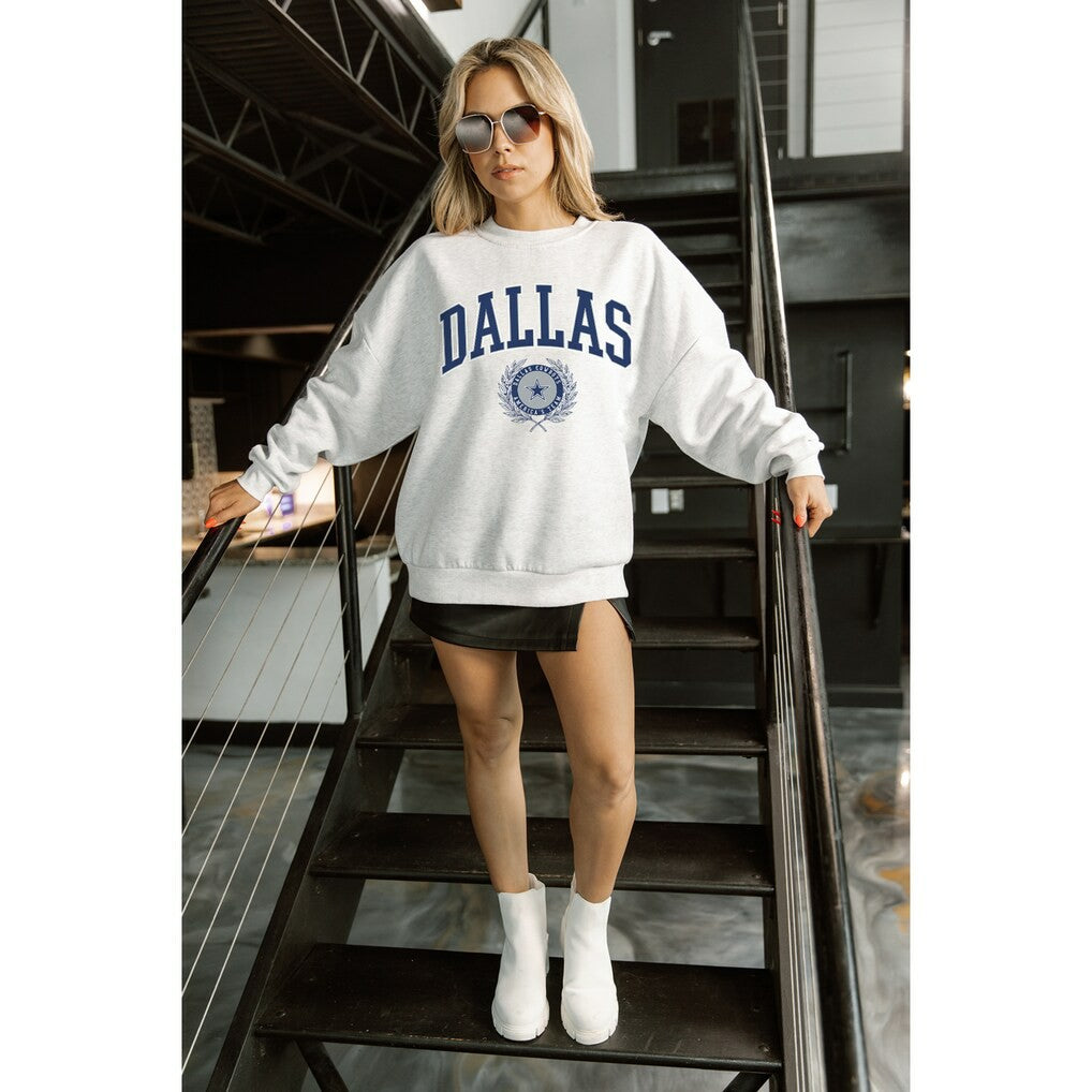 Dallas Cowboys Gameday Couture Women's Traditional Logo Oversized Premium Fleece Pullover Sweatshirt | NFL Sale