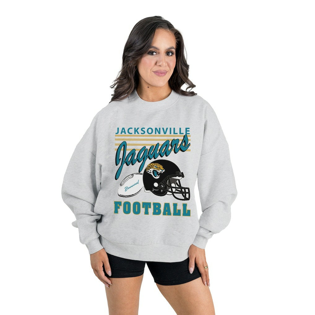 Jacksonville Jaguars Gameday Couture Women's Home Turf Oversized Premium Fleece Pullover Sweatshirt | NFL Hot