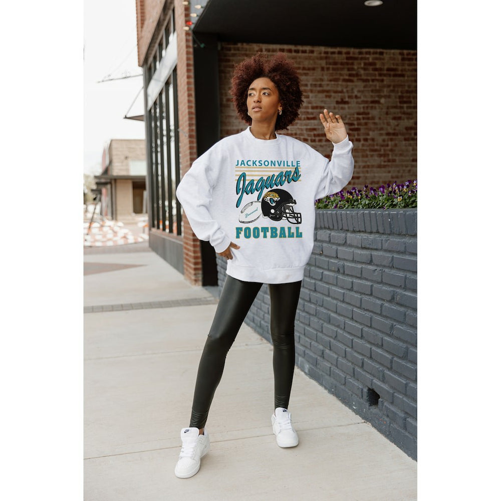 Jacksonville Jaguars Gameday Couture Women's Home Turf Oversized Premium Fleece Pullover Sweatshirt | NFL Hot