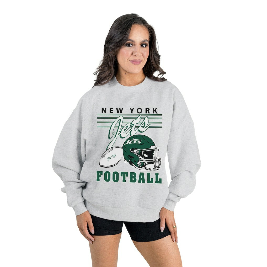 New York Jets Gameday Couture Women's Home Turf Oversized Premium Fleece Pullover Sweatshirt | NFL Outlet