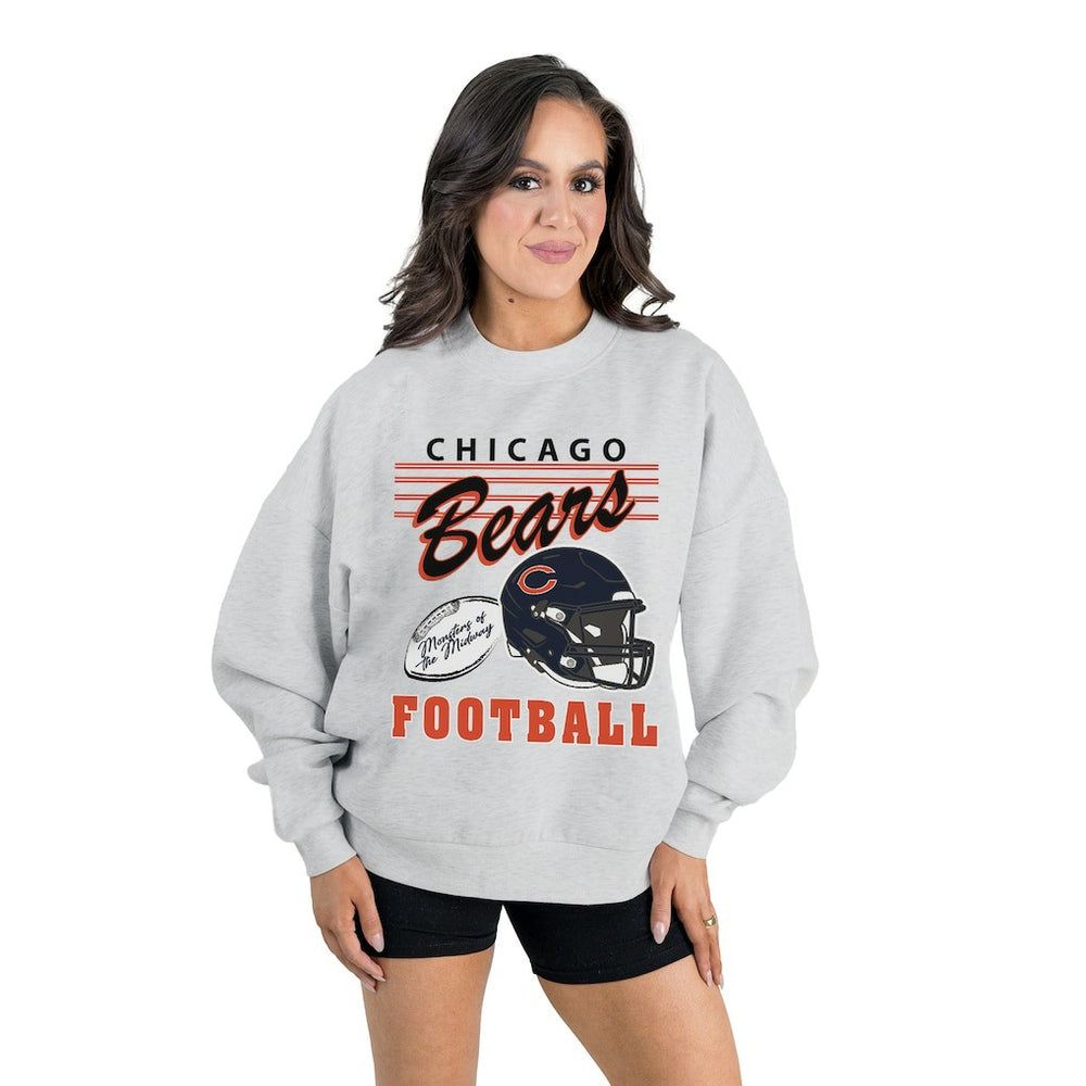 Chicago Bears Gameday Couture Women's Home Turf Oversized Premium Fleece Pullover Sweatshirt | NFL Sale