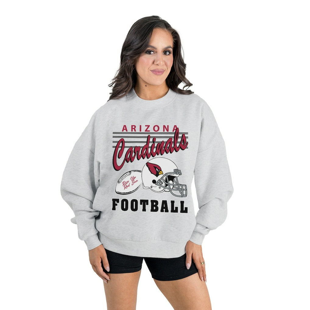 Arizona Cardinals Gameday Couture Women's Home Turf Oversized Premium Fleece Pullover Sweatshirt | NFL Discount