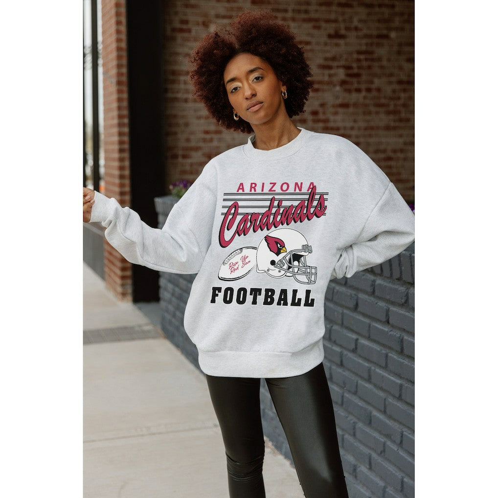 Arizona Cardinals Gameday Couture Women's Home Turf Oversized Premium Fleece Pullover Sweatshirt | NFL Discount