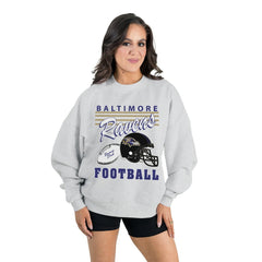 Baltimore Ravens Gameday Couture Women's Home Turf Oversized Premium Fleece Pullover Sweatshirt | NFL Discount