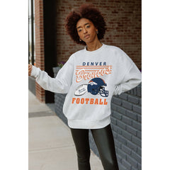 Denver Broncos Gameday Couture Women's Home Turf Oversized Premium Fleece Pullover Sweatshirt | NFL Discount