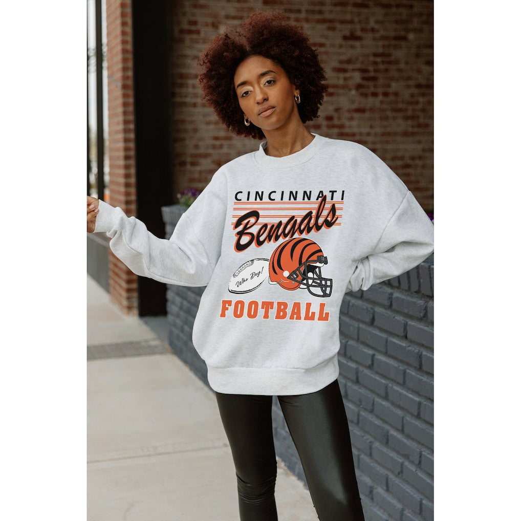 Cincinnati Bengals Gameday Couture Women's Home Turf Oversized Premium Fleece Pullover Sweatshirt | NFL Online