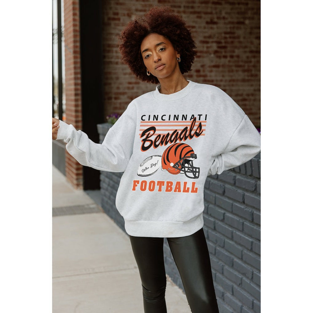Cincinnati Bengals Gameday Couture Women's Home Turf Oversized Premium Fleece Pullover Sweatshirt | NFL Online