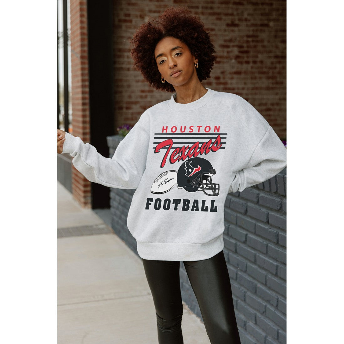Houston Texans Gameday Couture Women's Home Turf Oversized Premium Fleece Pullover Sweatshirt | NFL New