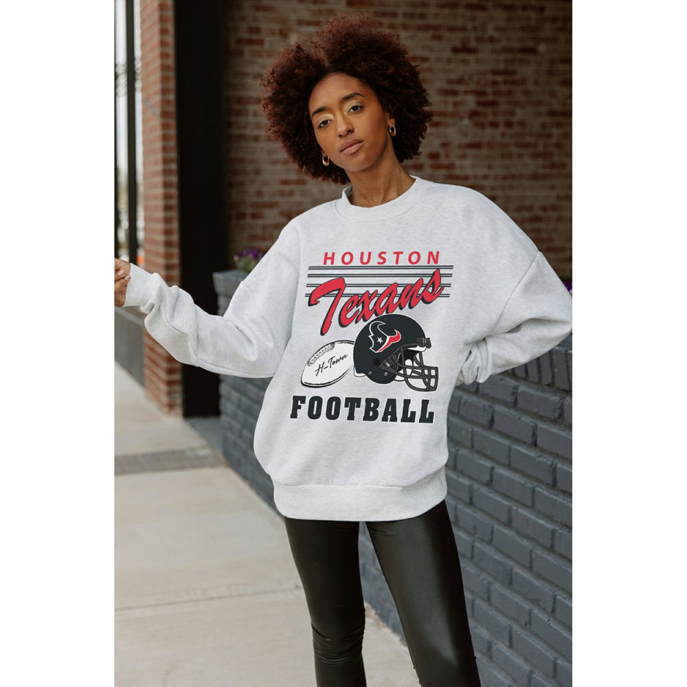 Houston Texans Gameday Couture Women's Home Turf Oversized Premium Fleece Pullover Sweatshirt | NFL New