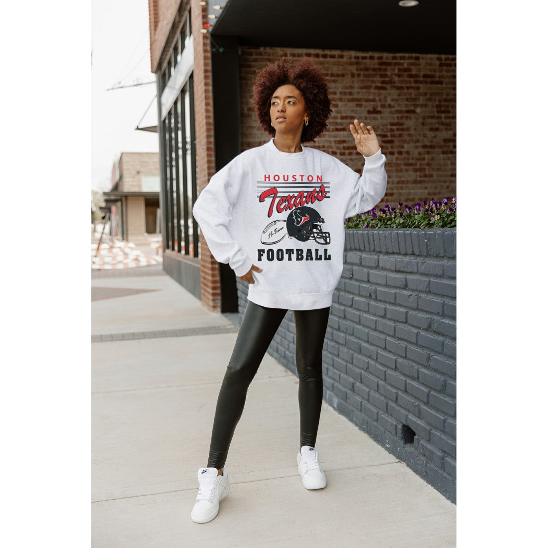 Houston Texans Gameday Couture Women's Home Turf Oversized Premium Fleece Pullover Sweatshirt | NFL New