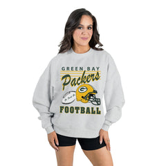Green Bay Packers Gameday Couture Women's Home Turf Oversized Premium Fleece Pullover Sweatshirt | NFL Hot