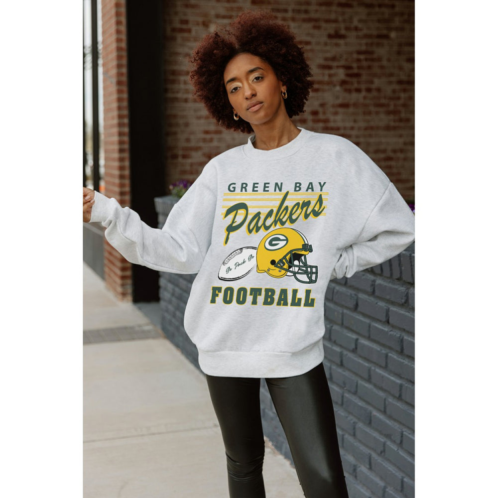 Green Bay Packers Gameday Couture Women's Home Turf Oversized Premium Fleece Pullover Sweatshirt | NFL Hot