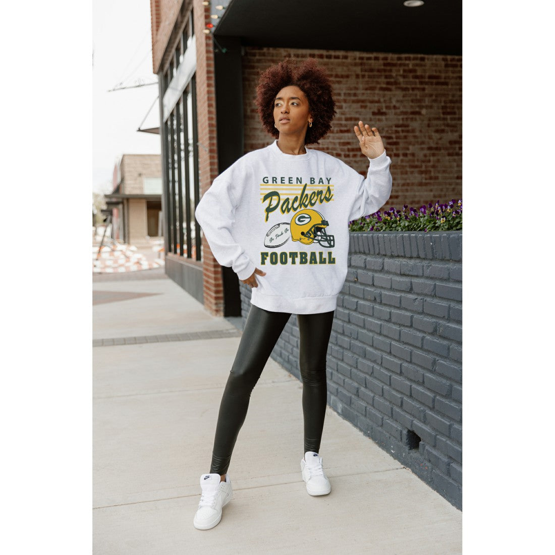 Green Bay Packers Gameday Couture Women's Home Turf Oversized Premium Fleece Pullover Sweatshirt | NFL Hot