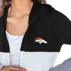 Denver Broncos Gameday Couture Women's Tri-Blend Color Block Lightweight Cardigan Hoodie | NFL Sale