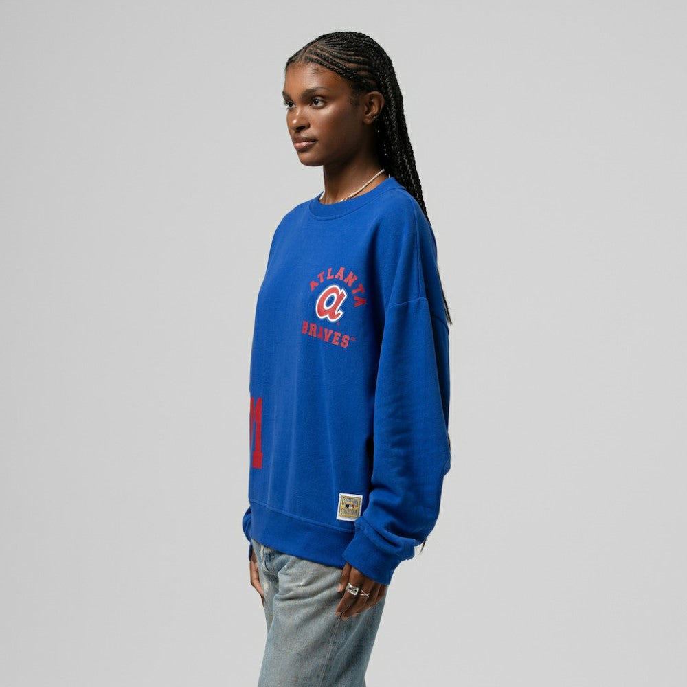 Atlanta Braves Mitchell & Ness Women's Cooperstown Collection Crewneck Sweatshirt - MLB Sweatshirts