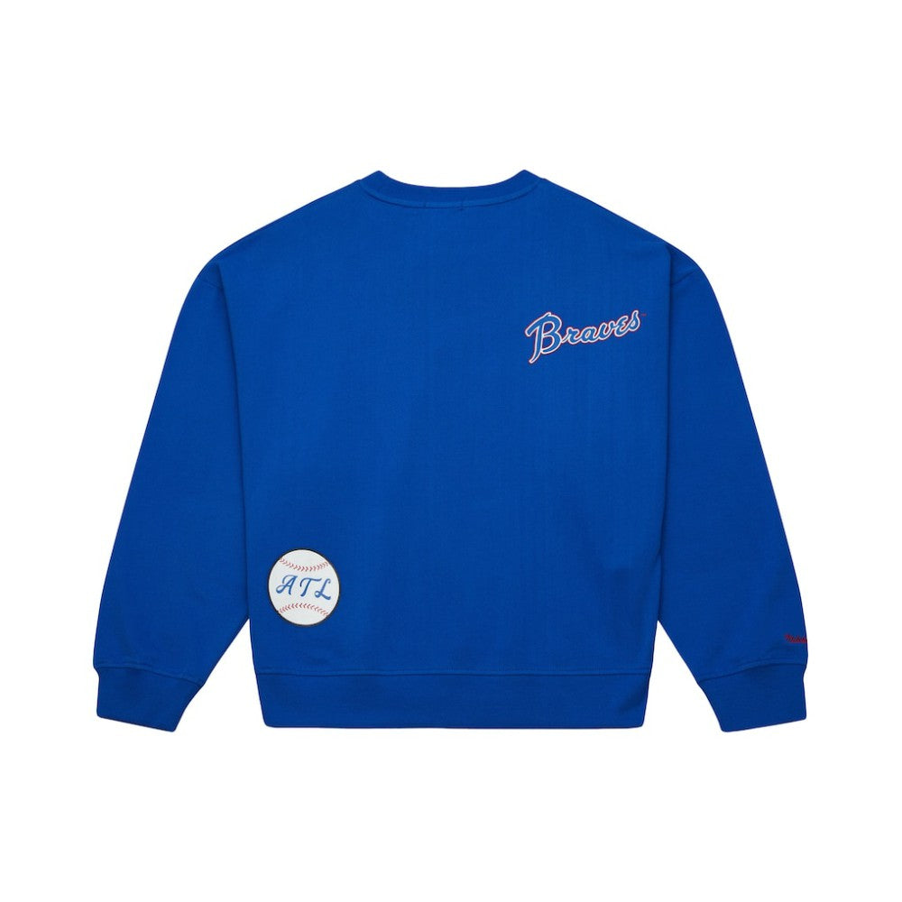 Atlanta Braves Mitchell & Ness Women's Cooperstown Collection Crewneck Sweatshirt - MLB Sweatshirts