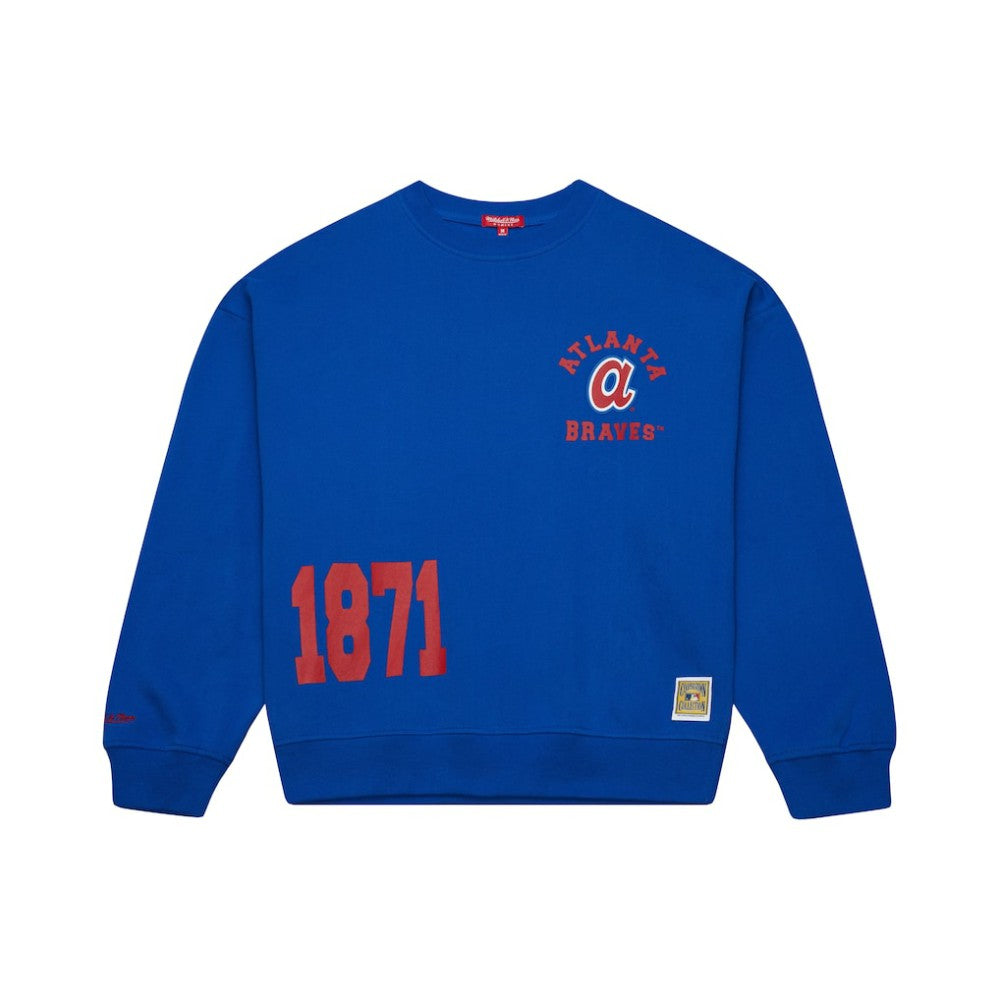 Atlanta Braves Mitchell & Ness Women's Cooperstown Collection Crewneck Sweatshirt - MLB Sweatshirts