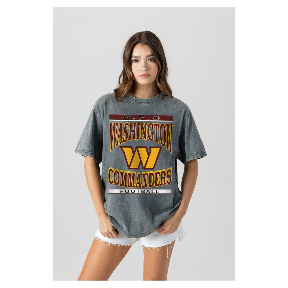 Washington Commanders Gameday Couture Women's Oversized Classic Grind Washed T-Shirt | NFL Near me