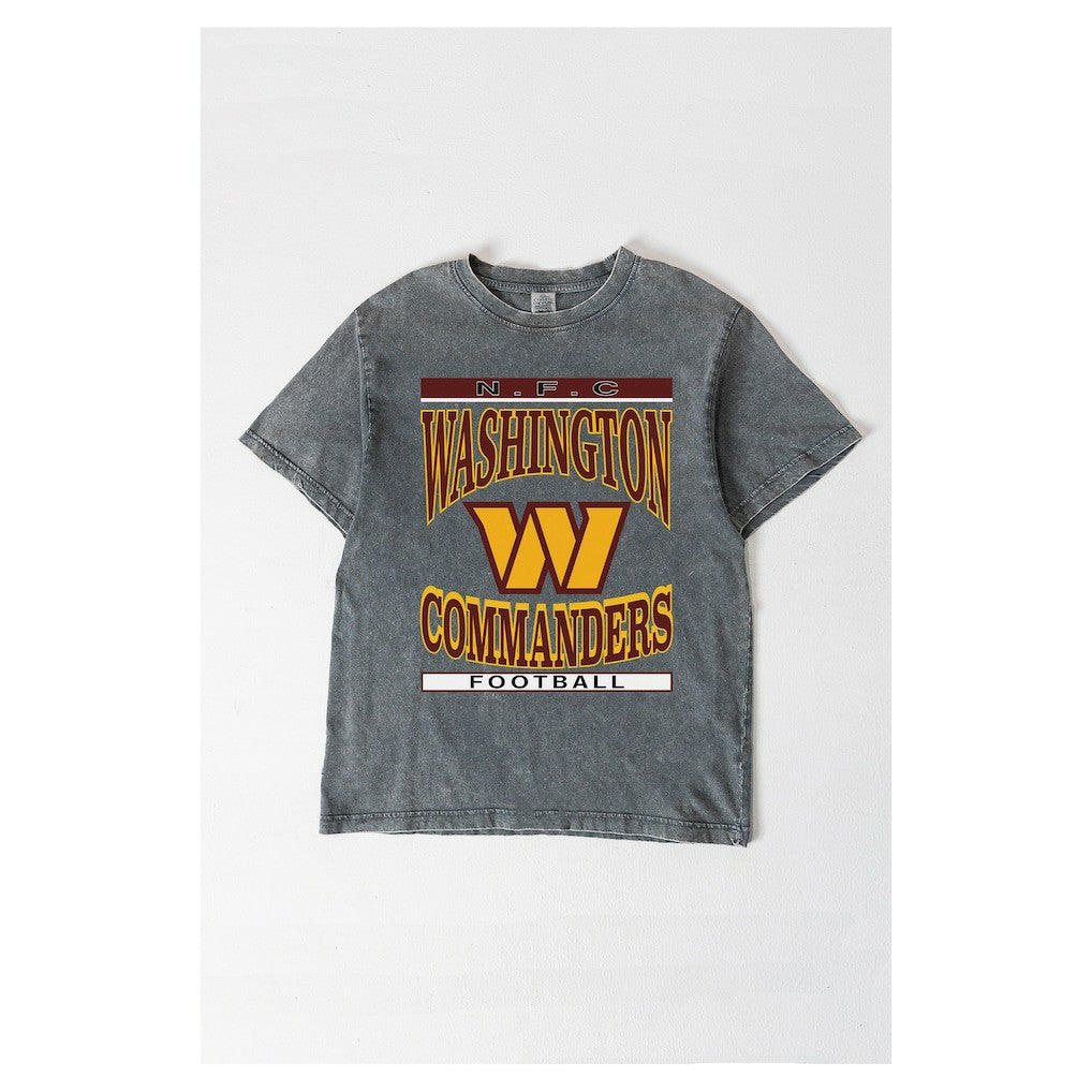 Washington Commanders Gameday Couture Women's Oversized Classic Grind Washed T-Shirt | NFL Near me