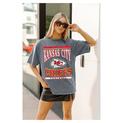 Kansas City Chiefs Gameday Couture Women's Oversized Classic Grind Washed T-Shirt | NFL US