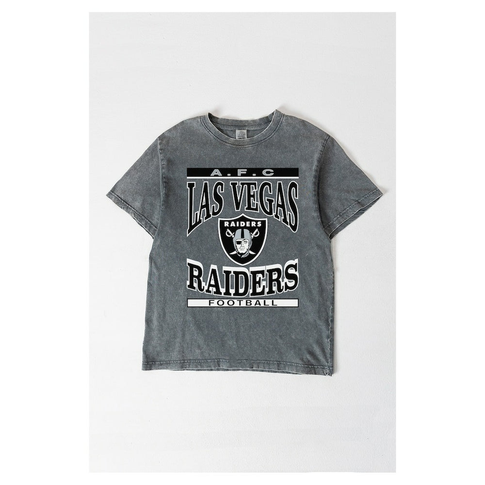 Las Vegas Raiders Gameday Couture Women's Oversized Classic Grind Washed T-Shirt | NFL New
